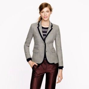 NWOT J. Crew Schoolboy Blazer Women's 00 Gray Wool Blazer